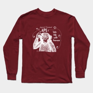 Spirit animal - monkey - white Long Sleeve T-Shirt